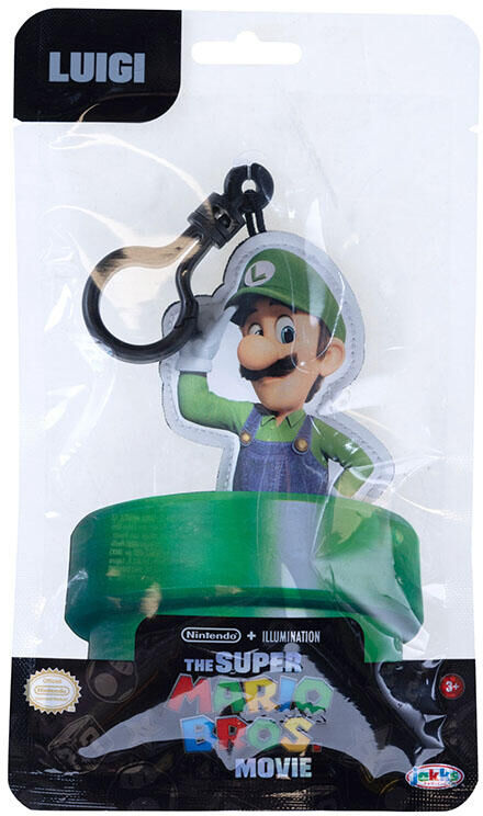 Jakks Pacific The Super Mario Bros. Movie Pluche Sleutelhanger-Luigi (Diversen) Nieuw
