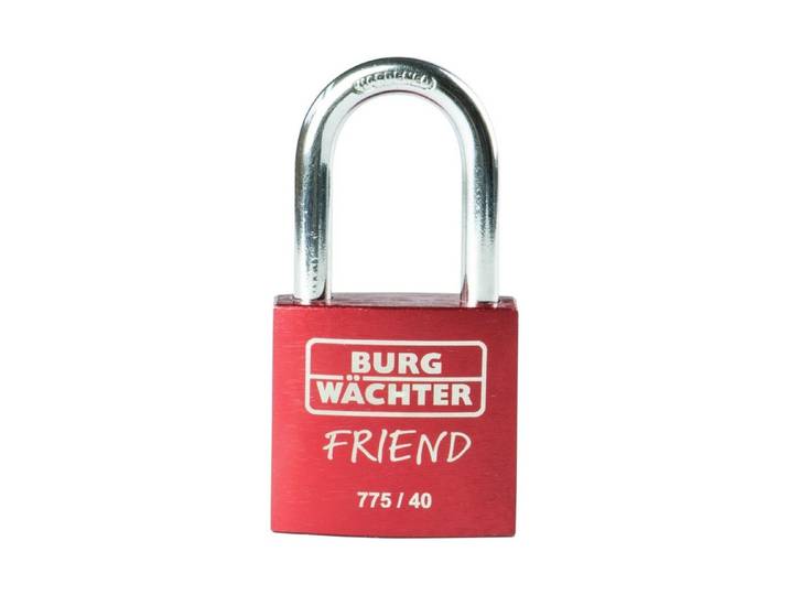 Burg-Wächter Zylinder-Vorhangschloss 775 40 35 Rot 76.6 × 39.6 × 15.8 mm