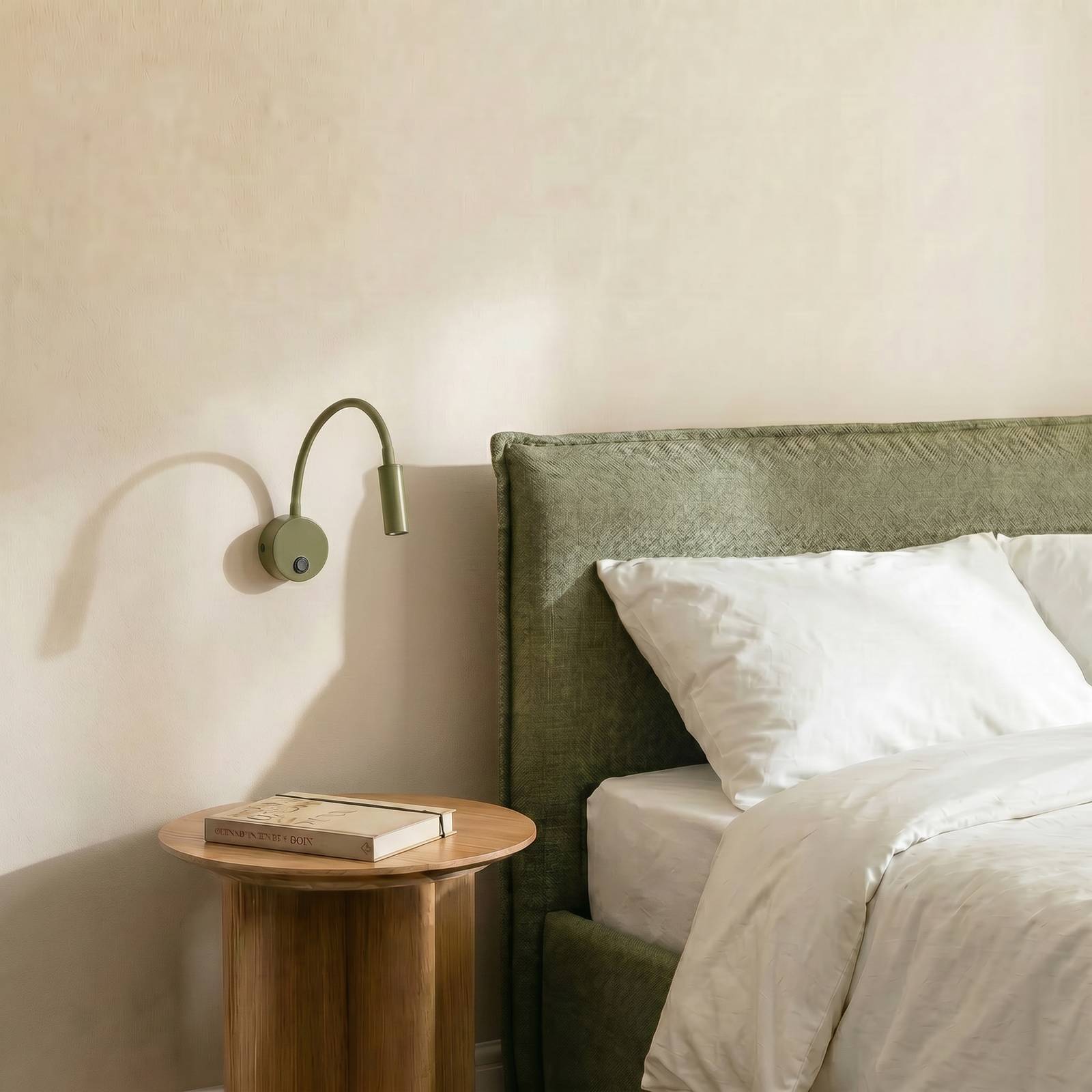 Wandlampe Lagos TK Lighting, dimmbar, grün, für Schlafzimmer, Metall, Wandleuchte, Wandlampe Innen