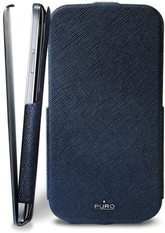 Puro Samsung Galaxy S4/S4+ Flip Cover Etui Blå