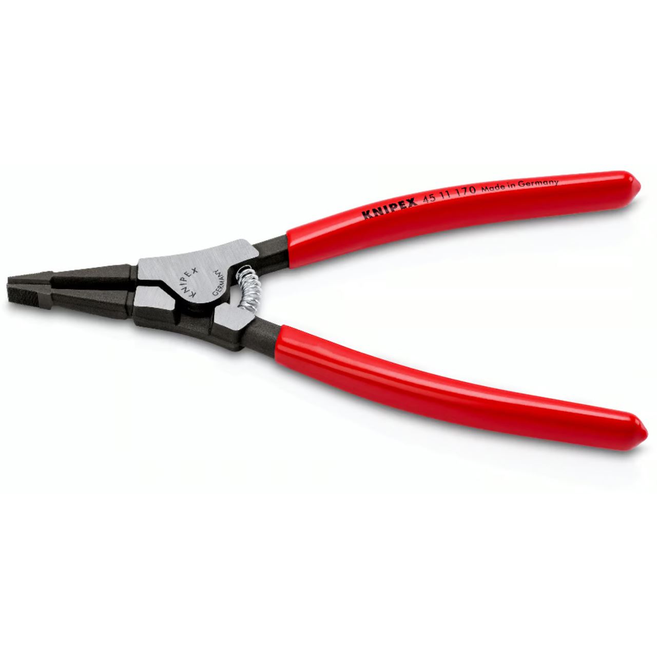 Knipex Montagezange für Sprengringe auf Wellen 45 11 170 (rot, Länge 170mm, gerade)