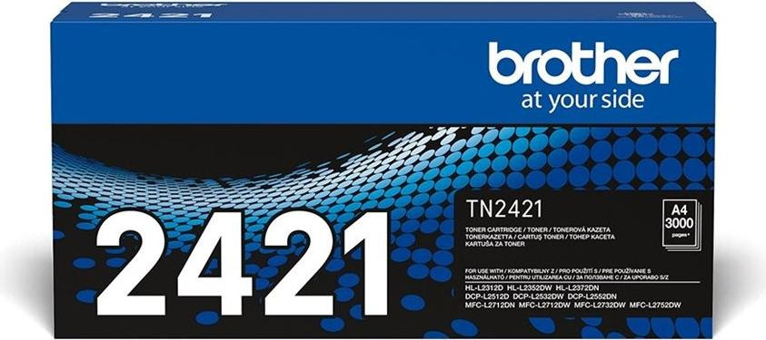 Brother TN2421 originele tonercartridge met hoge capaciteit voor Brother DCP-L2512, L2532, L2552, HL-L2352, L2372, MFC-L2712, L2732, L2752