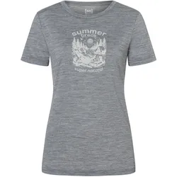 Super Natural, Damen, Sportshirt, Women's Summer Break Tee (S), Weiss, Grau, S