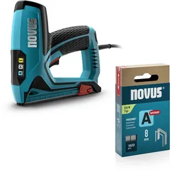 Novus Elektrotacker J-150 Klammern A/H 6–14 mm Nägel E 16 mm inkl 1.800 Klammern
