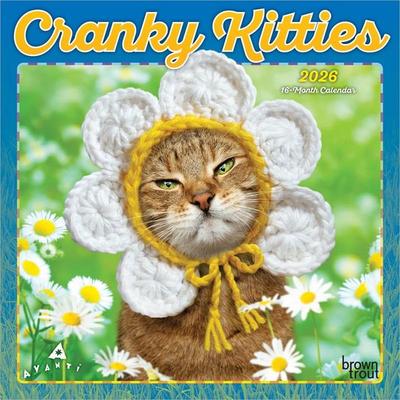 Avanti Cranky Kitties Official 2026 7 X 14 Inch (Hanging) Monthly Mini Wall Calendar