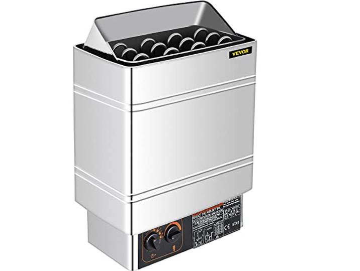 SucceBuy Elektrische Bratpfanne für Sauna, 8 kw/9 kW, Saunaofen, mit Thermostat, integriertes Sauna-Pfanne, elektrisch, 380 – 415 V, Sauna Heater 9kw