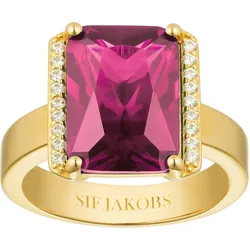 Sif Jakobs Jewellery SJ-R42267-PKCZ-YG Damen-Ring Roccanova Altro Grande Goldfarben Pink, 54/17,2