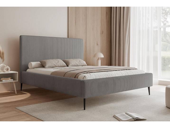 Compleo Polsterbett auf hohen Füßen, Designerbett, Schlafzimmerbett