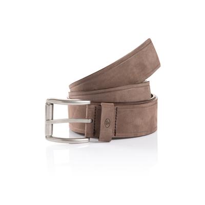 Ledergürtel TOM TAILOR "TTJAY", Herren, Gr. 115, braun, Rindsleder, unifarben, Gürtel Ledergürtel, mit silberfarbener Schließe