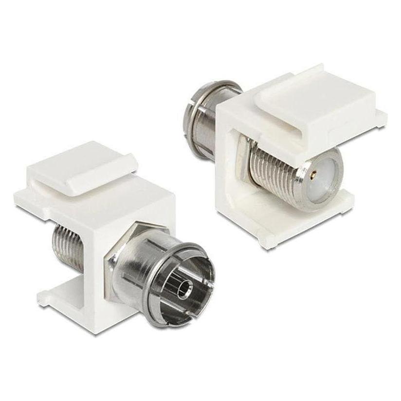 Delock Keystone IEC - F (extern - intern) (Antennenkabel) (86302)