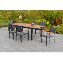 Gartentisch Paxos Graphit/ Naturfarben
