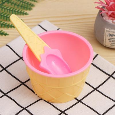 Inspire Daily Merch Ice Cream Bowls Set Vibrant Colors Sundae Kit Spoons For Summer Holiday Parties And Ice Cream Bowl Gift Decor pink