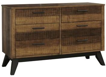 Westwood Design Urban Rustic 6-Drawer Dresser, Brushed Wheat