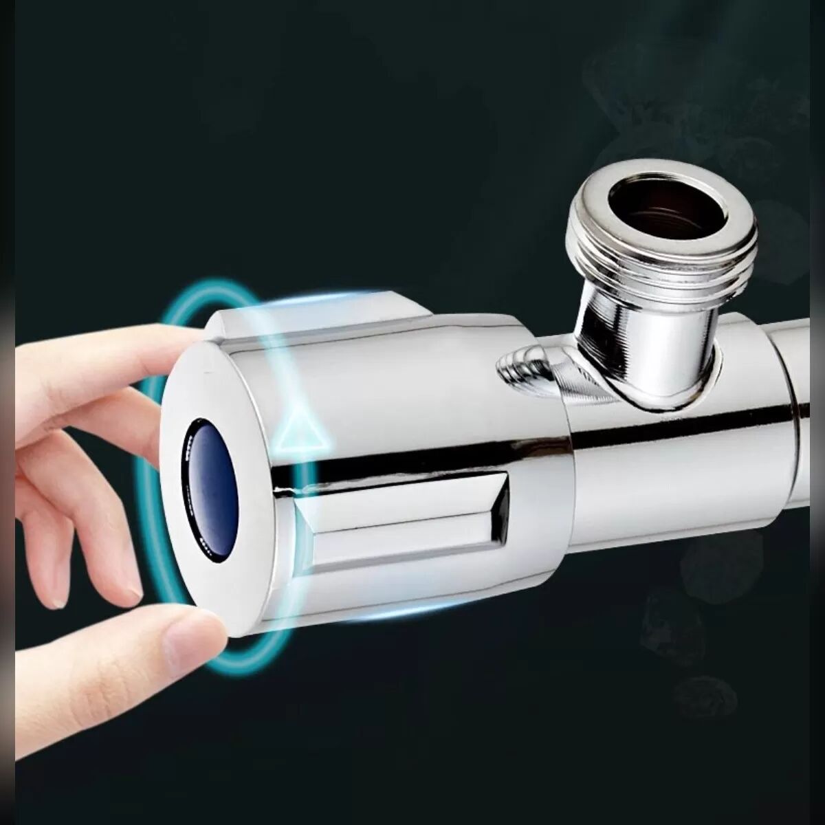 INF Universal Brass Stainless Steel Angle Valve mit Keramikkartusche - G1/2 Gewinde, Sanfte Steuerung für Warm- und Kaltwasser Rot