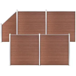 vidaXL, Gartenzaun, Padonilla (4 Elemente + 1 abgeschrägtes Element)