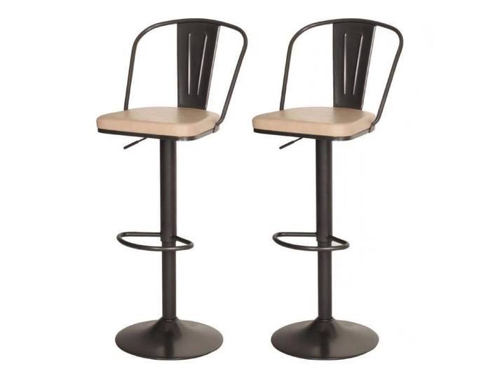 Lot de 2 tabourets de bar HWC-H10a tabouret de bar hauteur réglable pivotant Industrial similicuir métal - vintage bei
