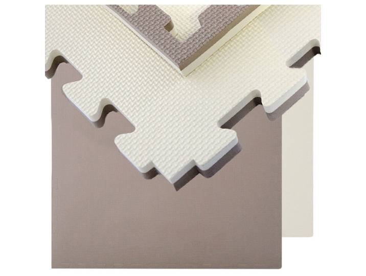 BODENSCHUTZMATTE 90x90x2,5 cm, Beige Braun, 3er Set