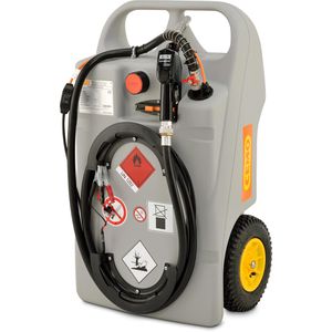 CEMO Tankanlage 11102, Dieseltrolley, mobil, 100 Liter, mit 12V E-Pumpe und Zapfpistole, Diesel