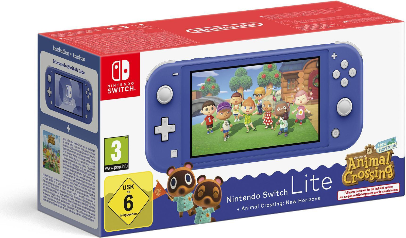 Nintendo Switch Lite met Animal Crossing: New Horizons - Blauw