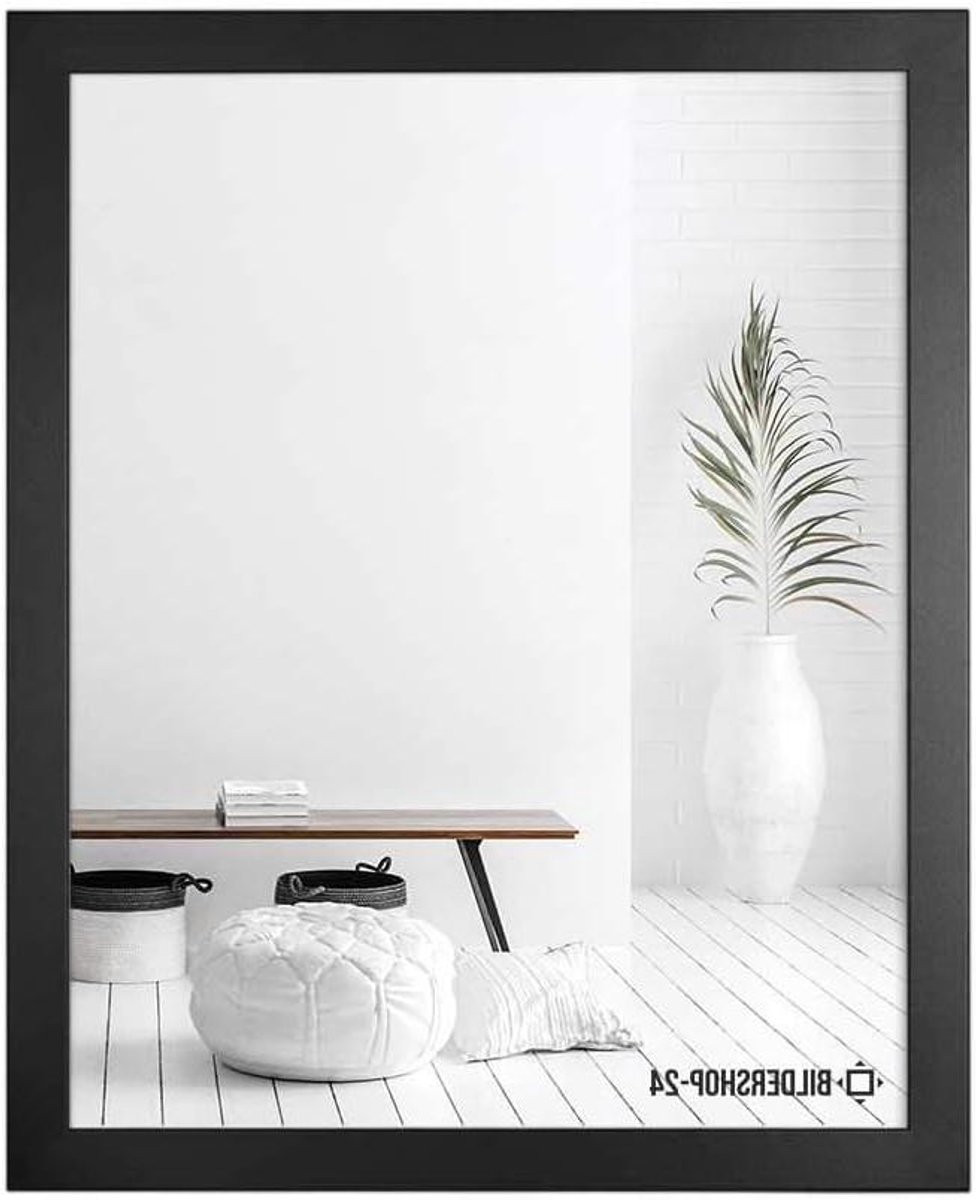 Fotolijst Rechthoekig voor Poster - Muurdecoratie met Gladde Folie Afwerking - Zwart - 30 x 70 cm