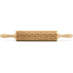 Folkroll Teddybären, gross, 43 cm, Wallholz, Braun