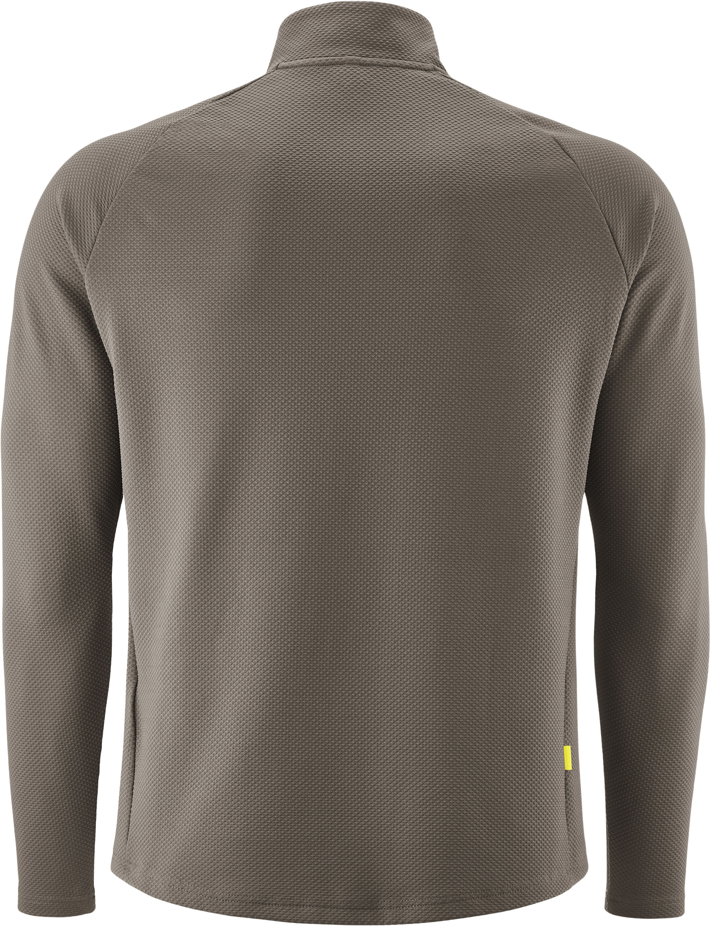 Radtrikot GONSO "Essential Jersey Longsleeve Therm M", Herren, Gr. S, beige (terragrau), 96% Polyester, 4% Elasthan, Rundhals, Trikots Radtrikot, Herren Radtrikot half-zip, langarm Trikot, Semi Fit terragrau S