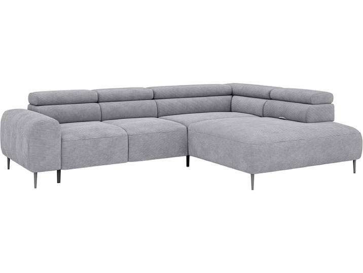 Ecksofa AMATISS NALDO Stoff grau