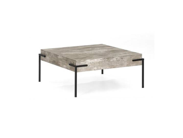 Wohnando Couchtisch Couchtisch Herres 80x80x36cm, Betonoptik grau, Wohnzimmer, Sofatisch, Industrielles Design, modern