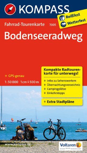 Bodenseeradweg: Fahrrad-Tourenkarte. GPS-genau. 1:50000. - Preis vom 11.10.2026 03:10:56 h
