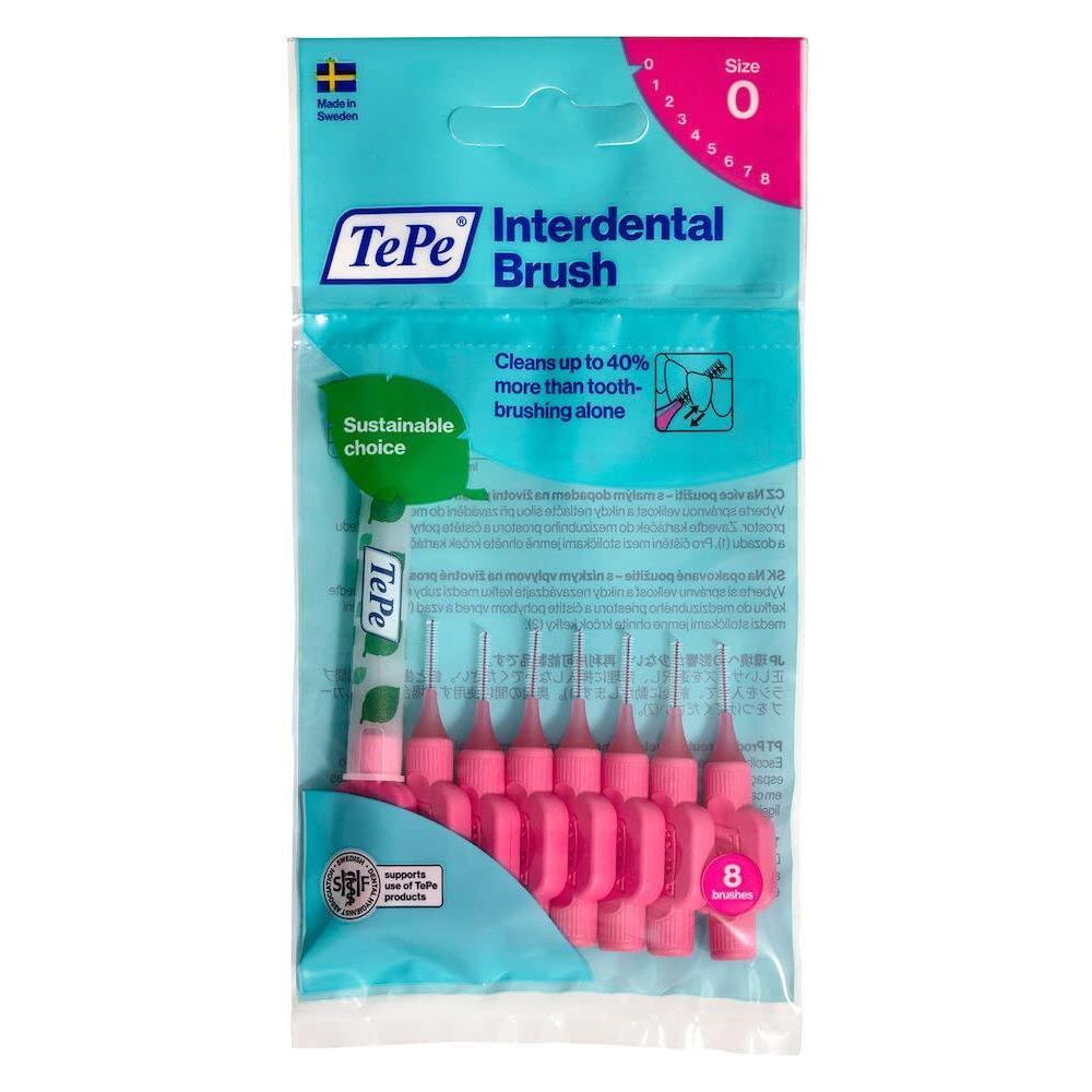 TePe Original Interdental Toothbrushes 0.4Mm Pink 8Pcs (8x, 0.40 mm) (7317400002118)