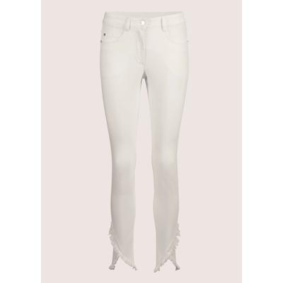 MADELEINE "Jeans Verkürzte 5-Pocket-Hose mit Fransen" abgeschrägter Fransensaum
