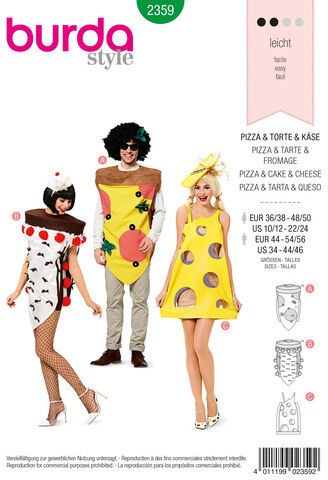 burda Schnitt 2359 "Pizza & Torte & Käse"