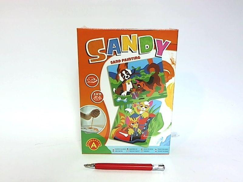Alexander Toys Sandy Zandkunst Hond en Kat set met afbeeldingen om in te kleuren