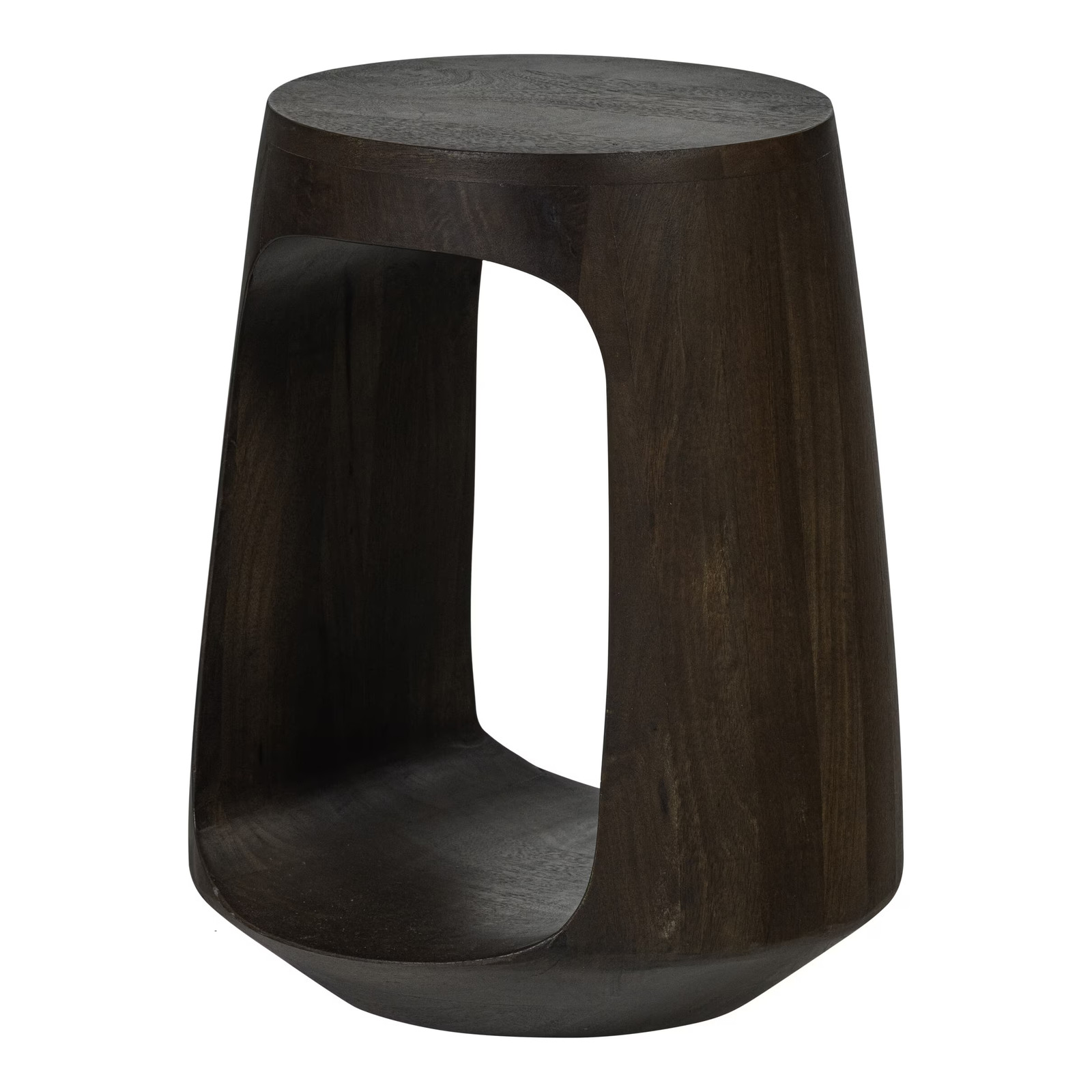 WOOOD Ronde Bijzettafel Bayo Walnoot mangohout, Diameter: 33 cm