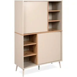 HIGHBOARD Kaschmir, Eiche Artisan 90 x 140 cm, Kommode mit Push-to-Open