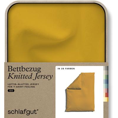 Schlafgut "Premium Bettbezug Knitted Jersey (1 St)" Ton-in-Ton Reißverschluss, Bio-Baumwolle mit Elasthan, Uni, OEKO Tex