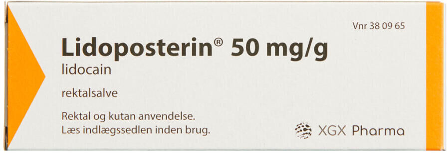 Xgx pharma aps Lidoposterin 50 mg/g (Håndkøb, apoteksforbeholdt) 25 g Rektalsalve