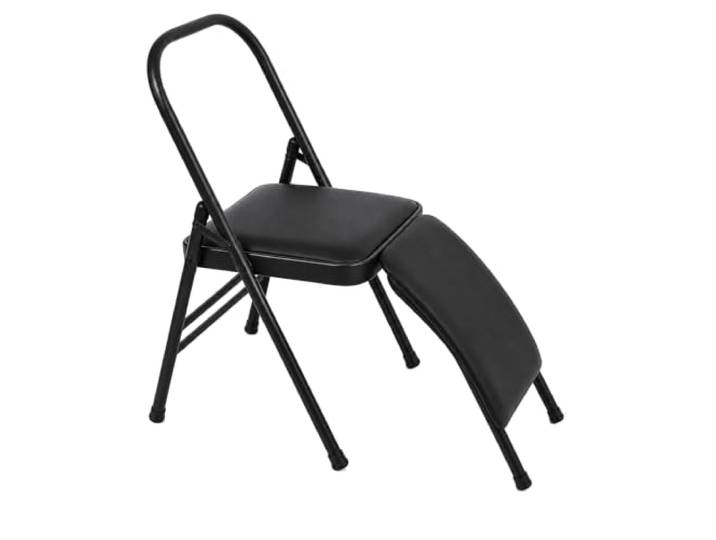 Tragbarer klappbarer Yoga-Stuhl, Rückenfreier Yoga-Stuhl Aus Metall Leichter, Rückenfrei, Metallkonstruktion, Für Zuhause, Fitnessstudio