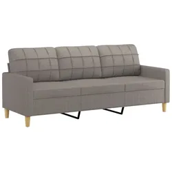vidaXL 3-Sitzer-Sofa Taupe 180 cm Stoff