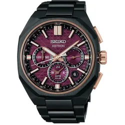 Seiko Astron GPS Solar Dual Time Chronograph Limited Edition Dunkelrot Herrenuhr HAB010J1