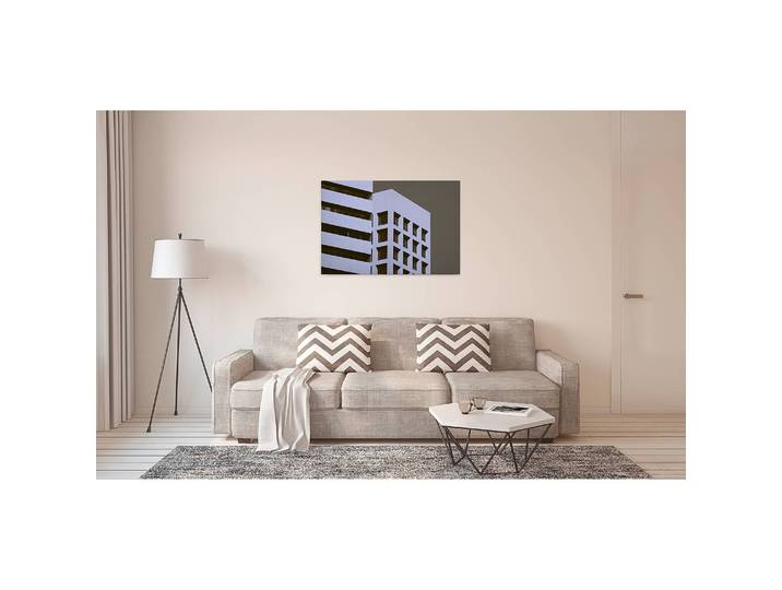 Impression sur toile Skyscraper I Polyester PVC / Épicéa Mauve 90 x 60cm