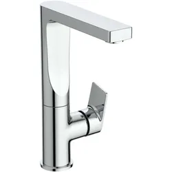 Ideal Standard Edge Waschtischarmatur A7111AA ohne Ablaufgarnitur, hohem schwenkbarem Auslauf, verchromt