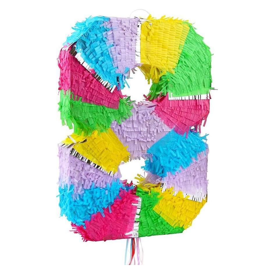 GoDan Piñata Nummer 8 Pastell 50x35x7,5cm (1 Stk.) (WM-PCP8)