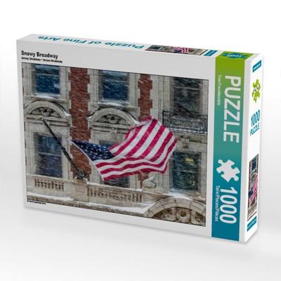 CALVENDO Puzzle Snowy Broadway | 1000 Teile Lege-Größe 64x48cm Foto-Puzzle für glückliche Stunden
