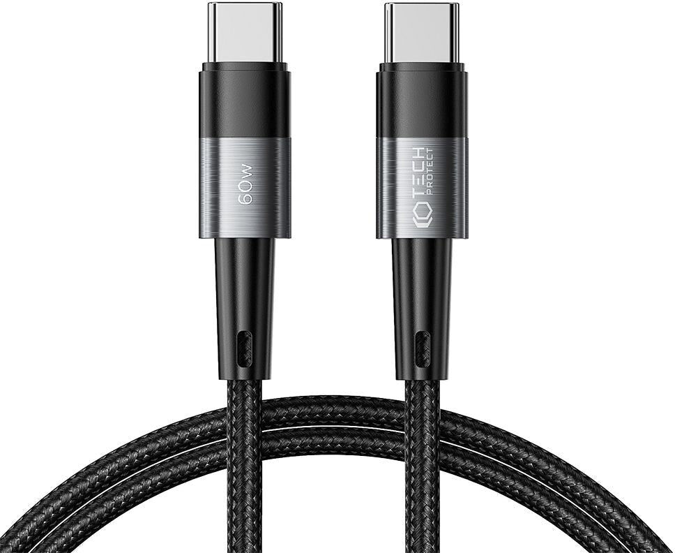 Tech-Protect Ultraboost USB-C til USB-C Kabel 60W/3A 1m - Sort