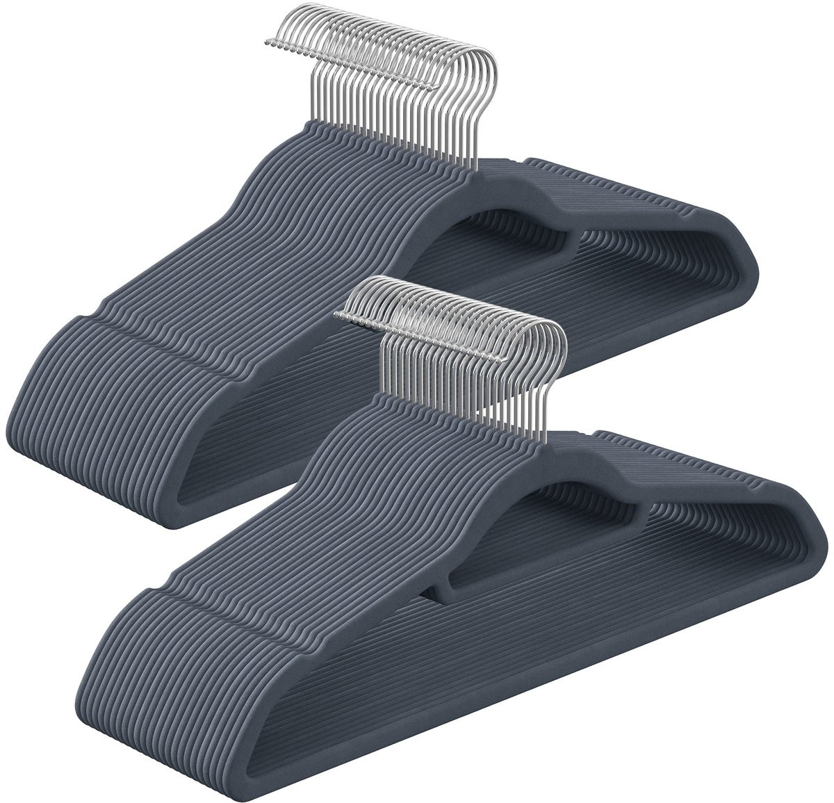 CRF20VX Fluwelen kledinghangers grijs - 20 stuks