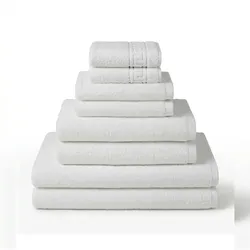 Ivedin Home - Set mit 8 Handtüchern 100% Baumwolle 520/650 GSM Weiß Hotel Premium  |
