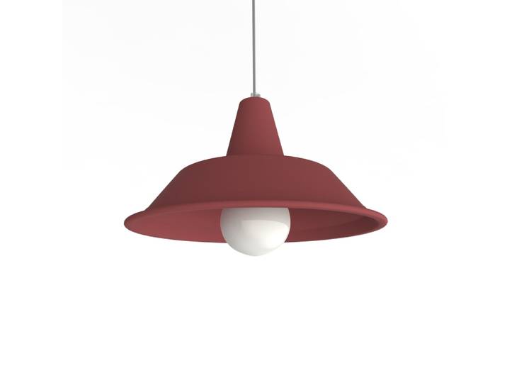 Duna - lampe à suspension en métal rouge e27
