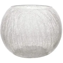 Transparente Craquelé-Kugelvase aus Glas - Rond Verre Lou De Castellane