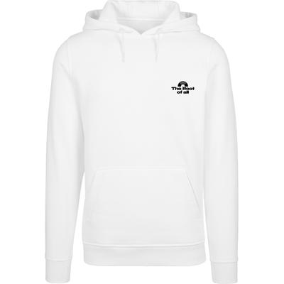 Kapuzenpullover MISTERTEE "MisterTee Root Of All Hoody", Herren, Gr. 3XL, weiß, 65% Baumwolle, 35% Polyester, mehrfarbig, normal, ohne Ausschnitt, Pullover Kapuzenpullover